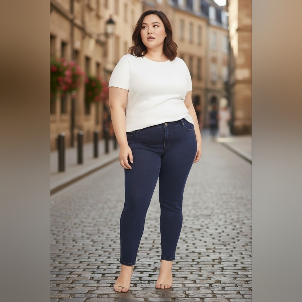 NWT LANE BRYANT HIGH RISE SKINNY JEANS SZ 18 REGULAR